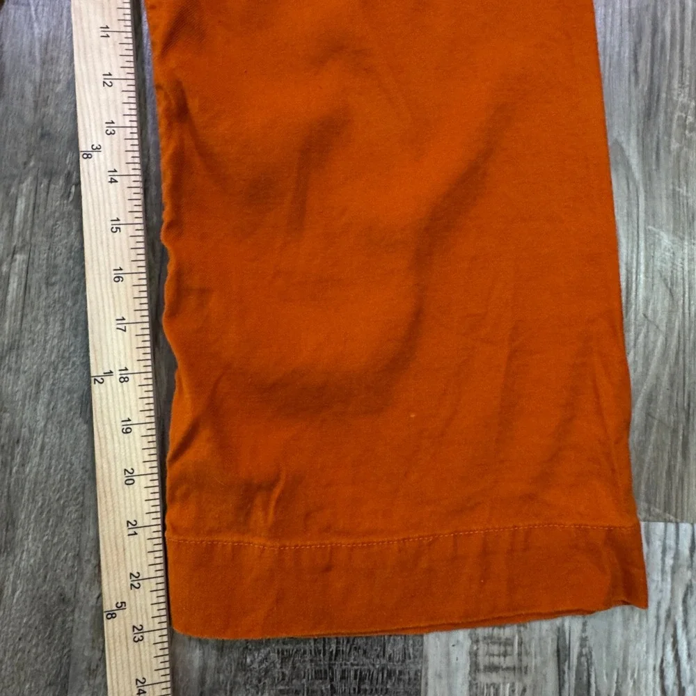 Maeve Pants Womens 4 Burnt Orange The Colette Wide Leg Linen Blend Cropped Pants - Picture 14 of 15